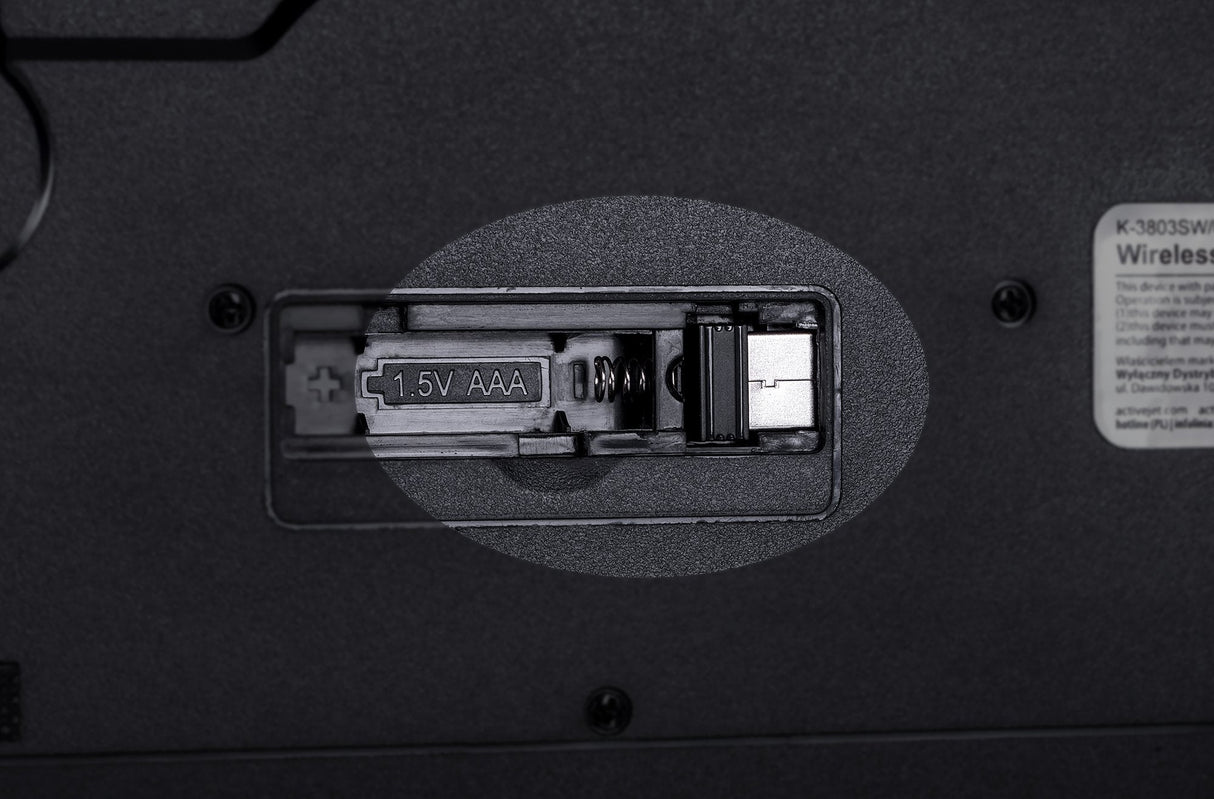 EAN 5901443120100 - Activejet K-3803SW teclado Universal RF inalámbrico QWERTY Internacional de EE.UU. Negro imagen 12