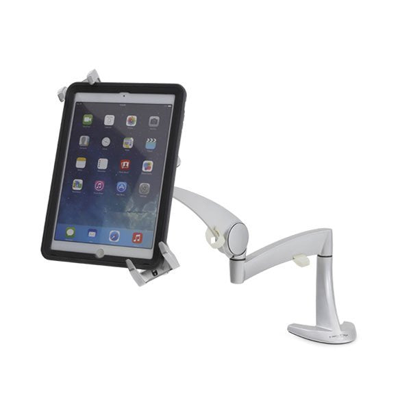 Ergotron 45-460-026 Mueble Y Soporte Para Dispositivo Multimedia Plata Carro Para Administración De Tabletas, Copia De Seguridad Plateado, Carro Para Administración De Tabletas, Plata, 2,3 Kg, 20,1 Cm (7.9"), 33 Cm (13"), 75 X 75,100 X 100