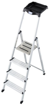 Escalera 4 Peldaños De Aluminio Krause Secury 126528