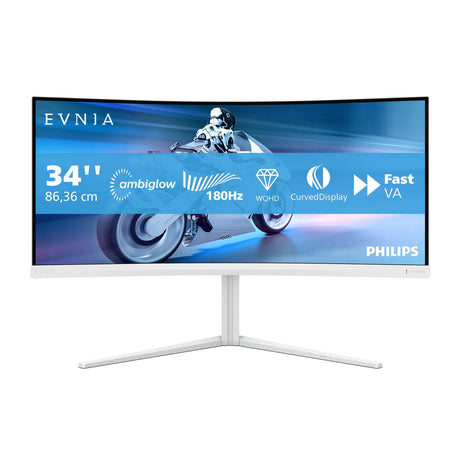 EAN 8721038002225 - Philips 34M2C5501A/00 pantalla para PC 86,4 cm (34") 3440 x 1440 Pixeles Wide Quad HD LCD Blanco imagen 1