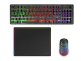 Teclado Mouse Y Alfombrilla Mars Gaming Mcpwxpt Negro H-Mech Frgb 3200dpi Portugues