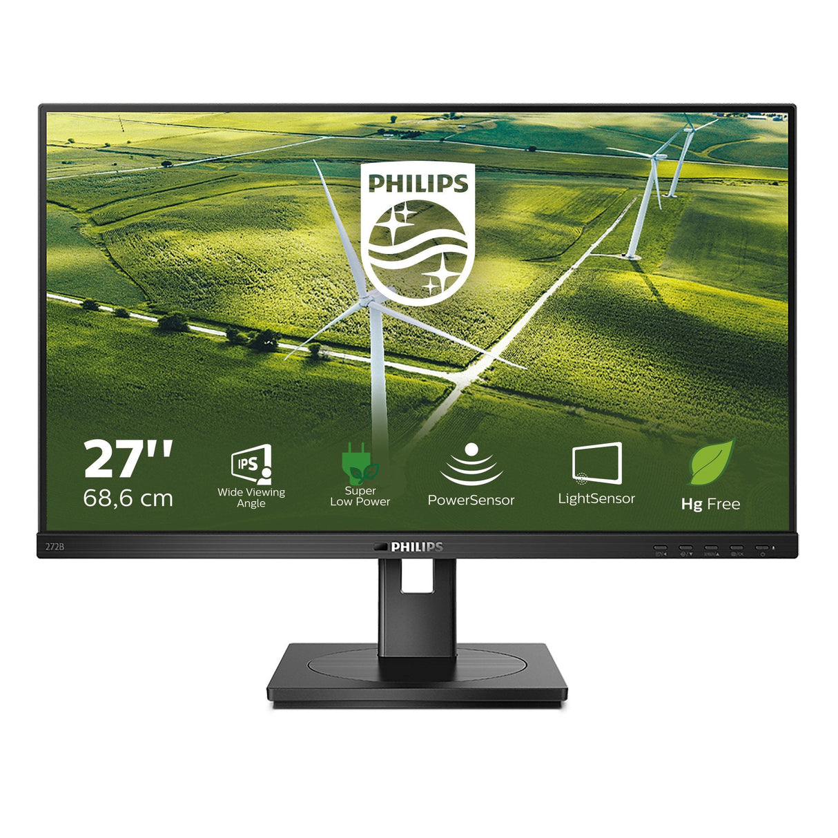 Monitor Philips 272b1g 00 27" 1920x1080 Ips Flat H A 150 Mm Pivot Eco Friendly Super Energy Efficient Design Usb Hub Speakers