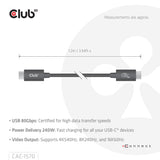 EAN 8719214473266 - CLUB3D CAC-1570 cable USB USB4 Gen 2x2 1,2 m USB C Negro imagen 3