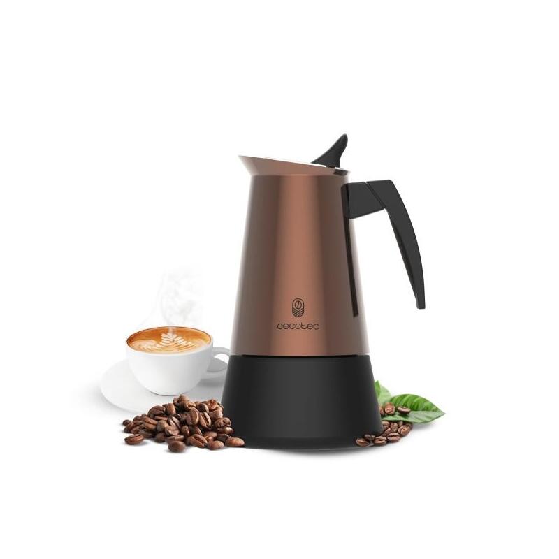 Cecotec Piccolina 200 Cafetera Italiana Para 2 Tazas - Acero Inoxidable - Apta Para Placas Electricas, Vitroceramicas Y