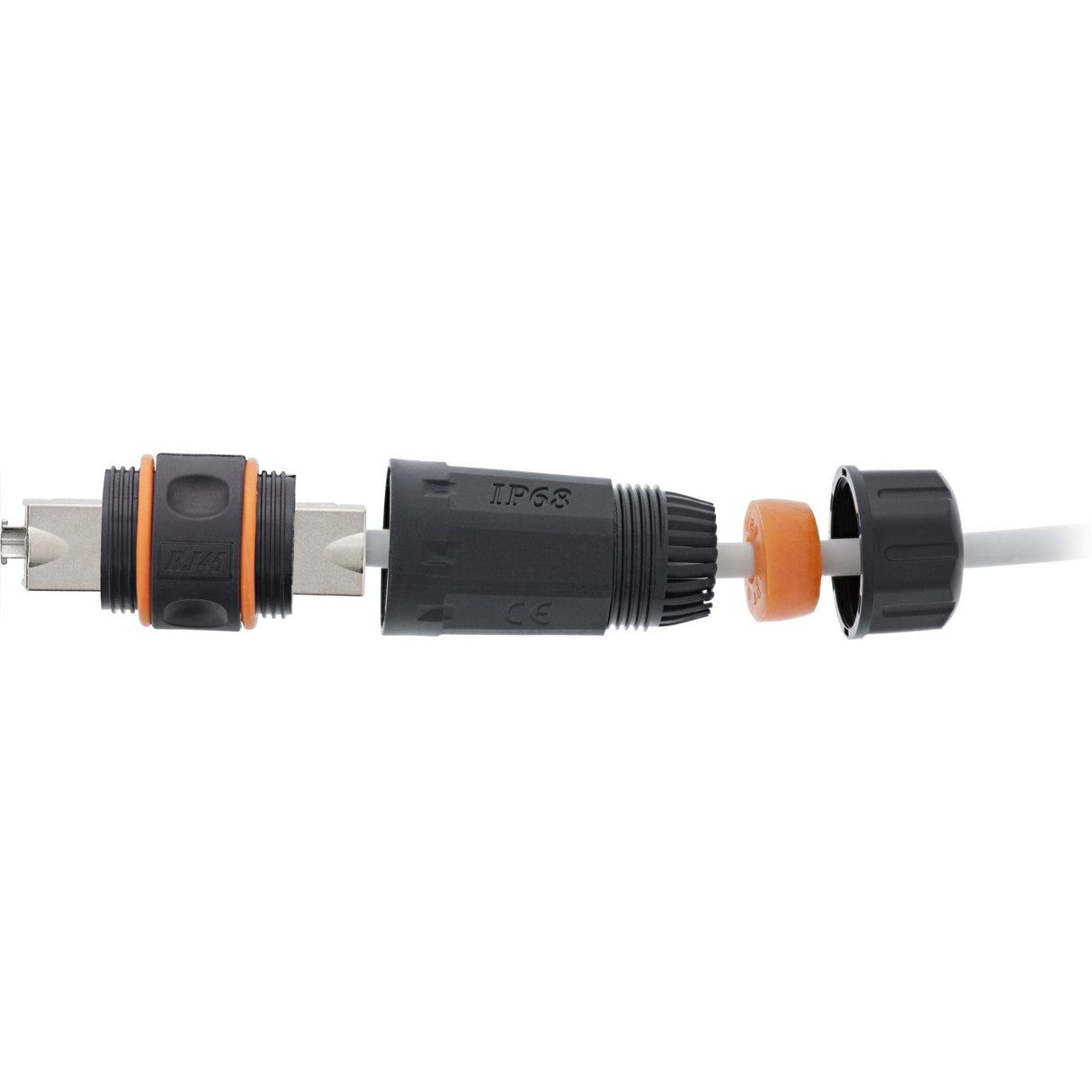 Conector Exterior Inline Cat.6a Resistente Al Agua Ip68