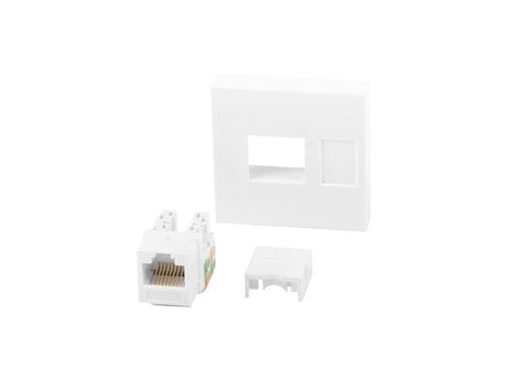 EAN 5901969423891 - Lanberg WS-4545-RJ45K-W placa de pared y cubierta de interruptor Blanco imagen 1