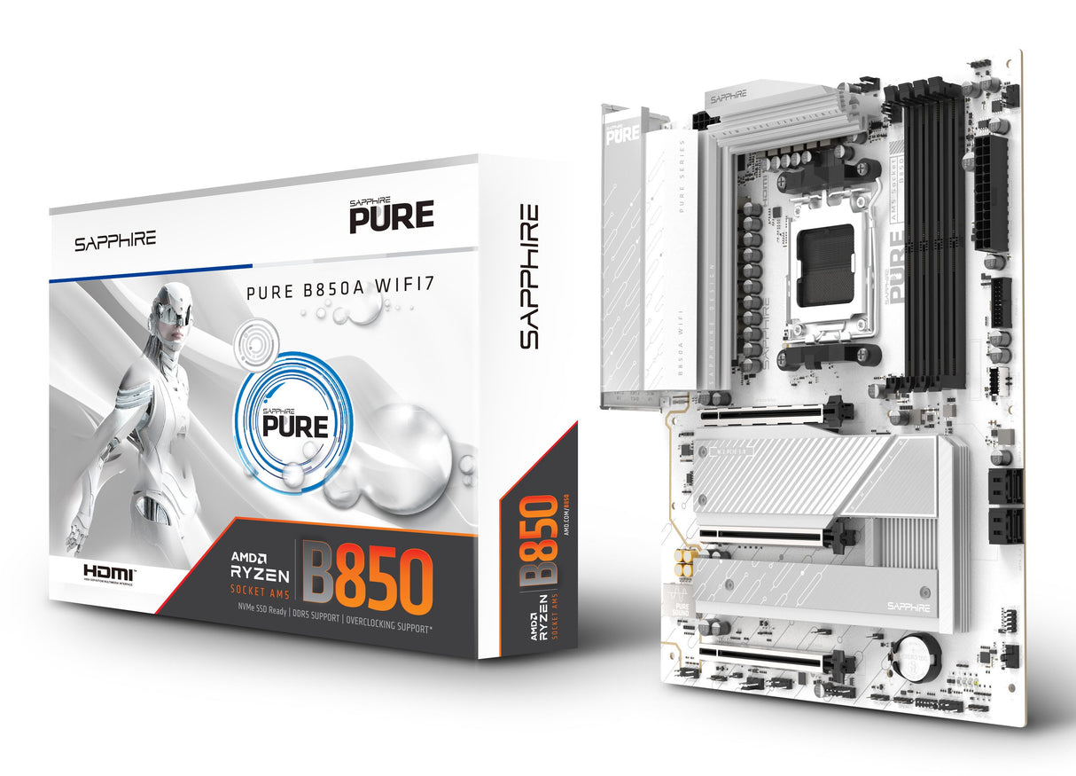EAN 4895106296954 - Sapphire PURE B850A WIFI 7 AMD B850 Zócalo AM5 ATX imagen 8