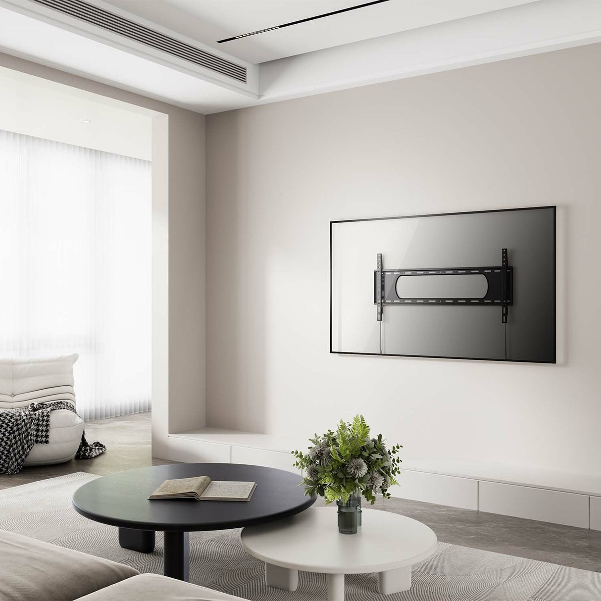 Aisens Soporte Eco Ultra Delgado Para Monitor/Tv 80kg De 43-90, Negro