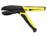 Alicates De Engarzadores Coaxados Universales De Delock, Negro/Amarillo Crimpzange, Por 7 Diámetro Diferente 90296