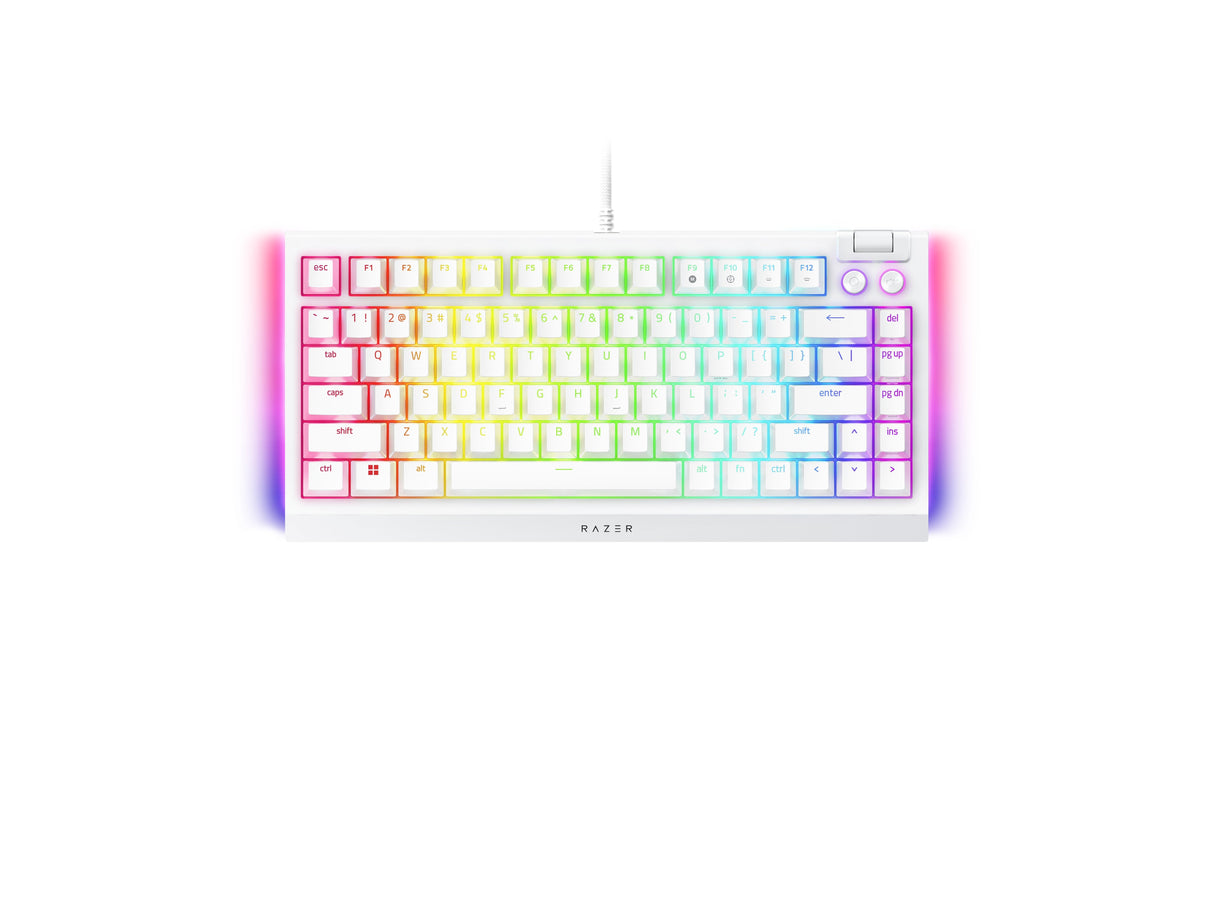 Teclado Razer Blackwidow V4 75% Blanco (Usa) (Rz03-05001700-R3m1)