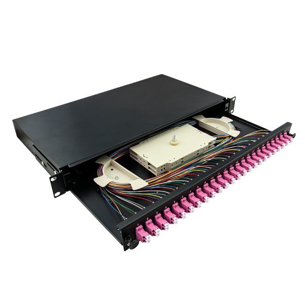 Cajas De Empalme De 19" Totalmente Equipadas Lc-Dx 24 Puertos, Multimodo Om4, 1u