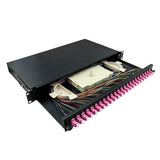 Cajas De Empalme De 19" Totalmente Equipadas Lc-Dx 24 Puertos, Multimodo Om4, 1u