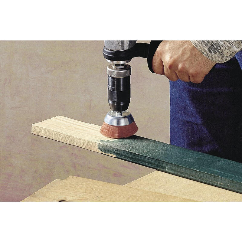 Cepillo De Copa De Alambre De Nylon, Agresivo, Vást. Hexagonal Ø50mm 1505000 Wolfcraft