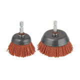 Cepillo De Copa De Alambre De Nylon, Agresivo, Vástago Hexagonal Ø50 Mm