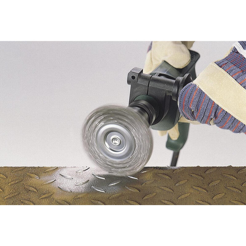 Cepillo De Disco De Alambre De Acero Vást. Hexagonal Ø100x10mm 2102000 Wolfcraft