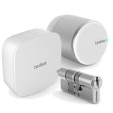 Cerradura Inteligente Tedee Pro Black + Cilindro Bombillo Gerda Doble Embrague + Brigde Wi-Fi