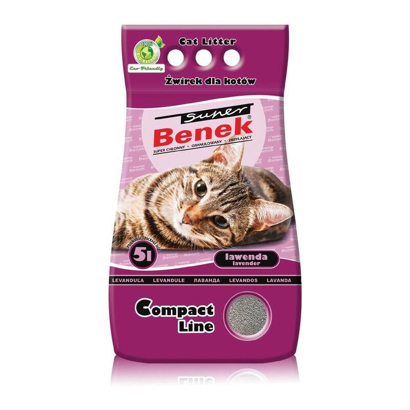 Certech Super Benek Compact Lavanda - Arena Aglomerante Para Gatos 5 L