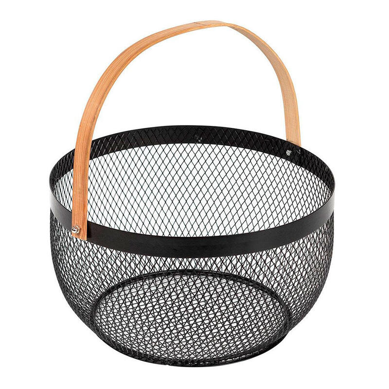Cesta De Malla Retro Diam.29cm Colección 'Noir Kitchen'