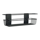 Cesto De Baño, Negro Mate, 32,5 X 9,5 X10 Cm, 1 Ud + 4 Tiras, Máx 3 Kg
