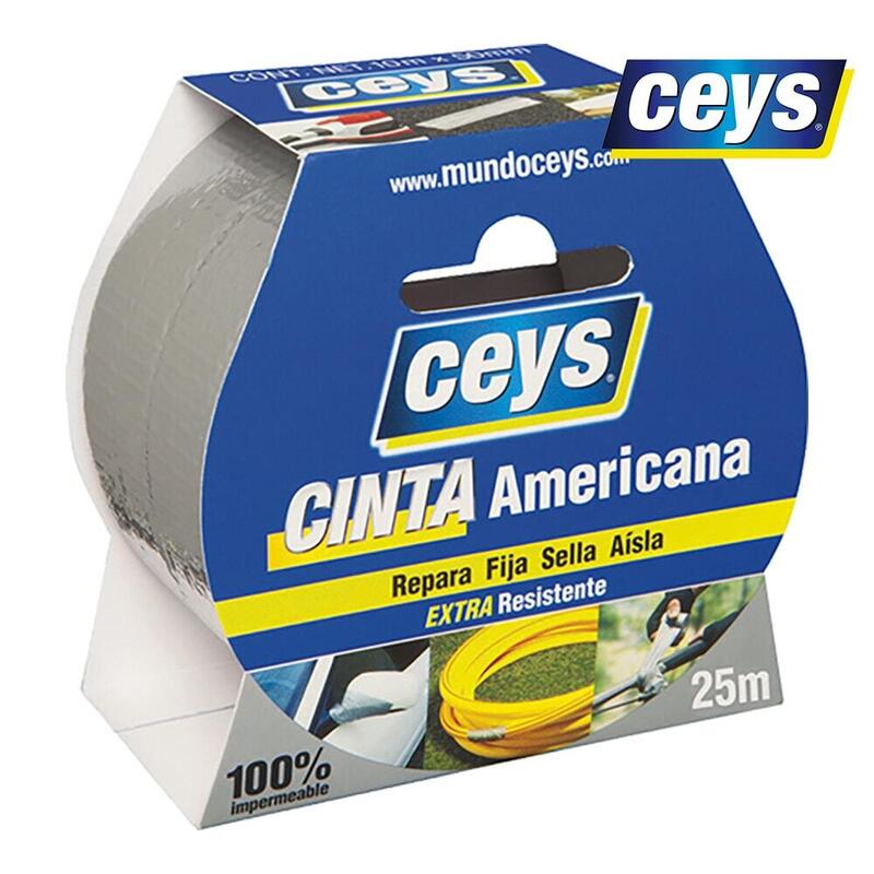 Ceys Cinta Americana Plata Rollo 25m X 50mm 507603