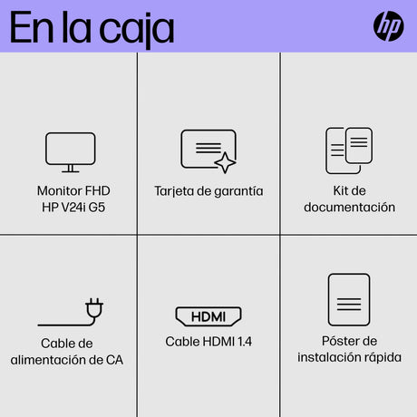 EAN 5715063139813 - HP V24i G5 FHD Monitor pantalla para PC 60,5 cm (23.8") 1920 x 1080 Pixeles Full HD LCD Negro imagen 5
