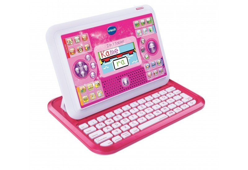 Vtech 2 En 1 Tableta Rosa, Aprendizaje De La Computadora Rosa/Rosa 80-155554