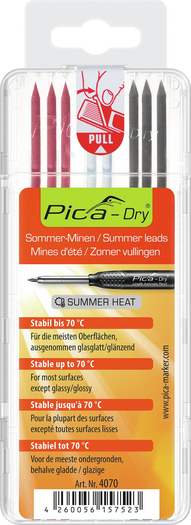 EAN 4260056157493 - Pica-Marker 4070/SB mina de repuesto 2B Gris, Rojo, Blanco imagen 1