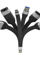 EAN 8059018367928 - Techly ICOC-USBC-FL-U4 cable USB USB4 Gen 2x2 0,124 m Negro imagen 3