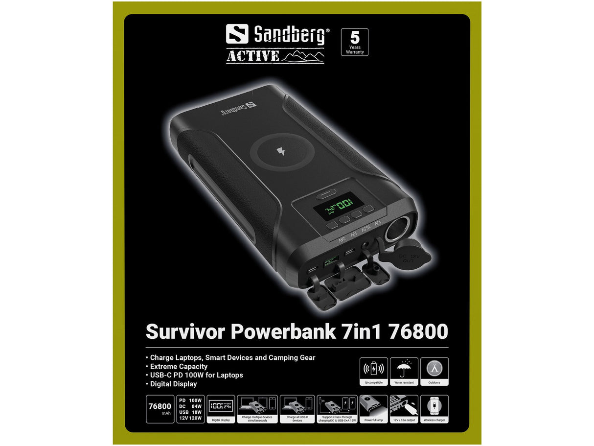 EAN 5705730421150 - Sandberg Survivor Powerbank 7in1 76800 imagen 9
