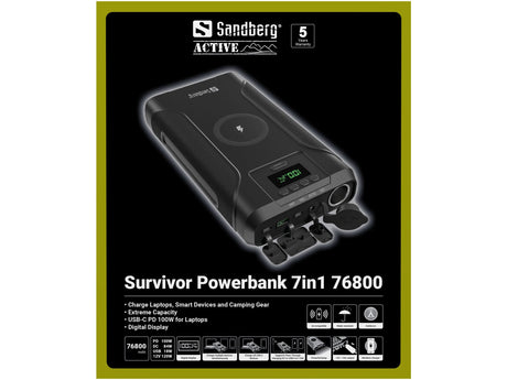 EAN 5705730421150 - Sandberg Survivor Powerbank 7in1 76800 imagen 9