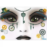 Herma 15438 - Pegatinas De Arte Facial Steampunk Amelia, Dermatológicamente Probadas