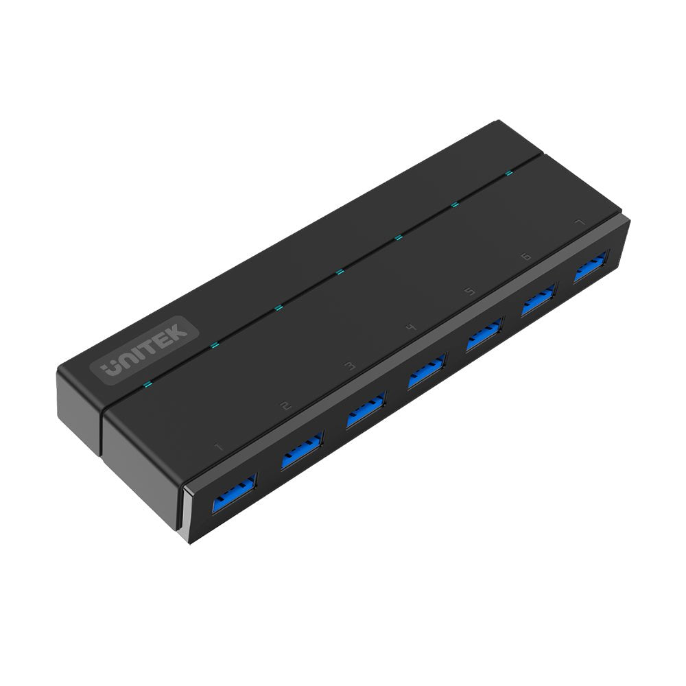 Unitek Hub Usb-A + Dc Y-3184 7x Usb 3.2 Gen 1 (3.1 Gen 1) Type-A