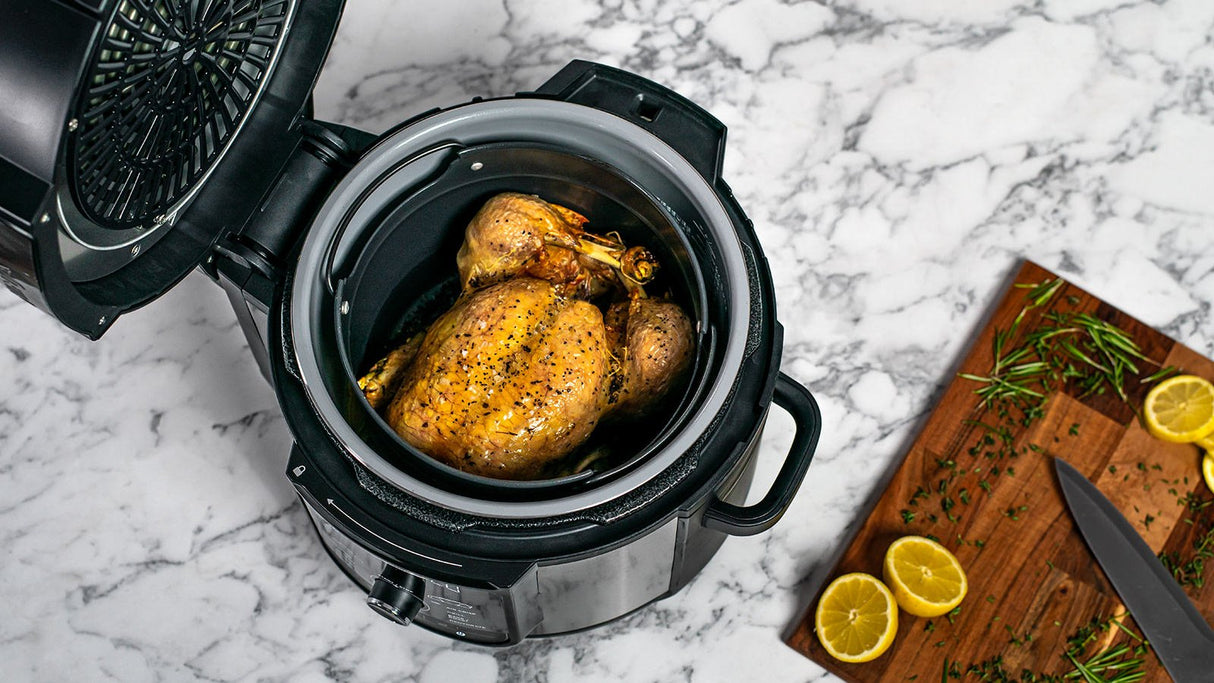 Ninja Op500eu Foodi Max Multi-Cooker Olla A Presión, Negro Y Plateado