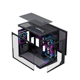 Caja Pc Micro-Atx Semitorre Einarex Sm300 Rgb C-Templado Negra Excs-Sm-300r-B