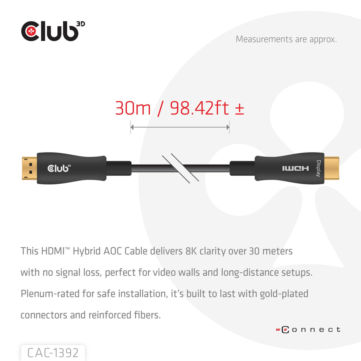 EAN 8719214473457 - CLUB3D CAC-1392 cable HDMI 30 m HDMI tipo A (Estándar) Negro imagen 5