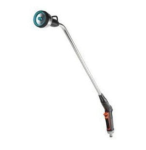 Gardena 18336-20 Pistola De Pulverización De Agua O Boquilla Lanza De Riego Pulverizadora Para Jardín Negro, Cian, Acero Inoxidable