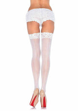 Leg Avenue - Medias Altas Blancas Talla Unica