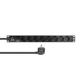 EAN 5715063046876 - Lanview LVR-3MSCH-SPD-SCH8 unidad de distribución de energía (PDU) 8 salidas AC 1U Negro imagen 1