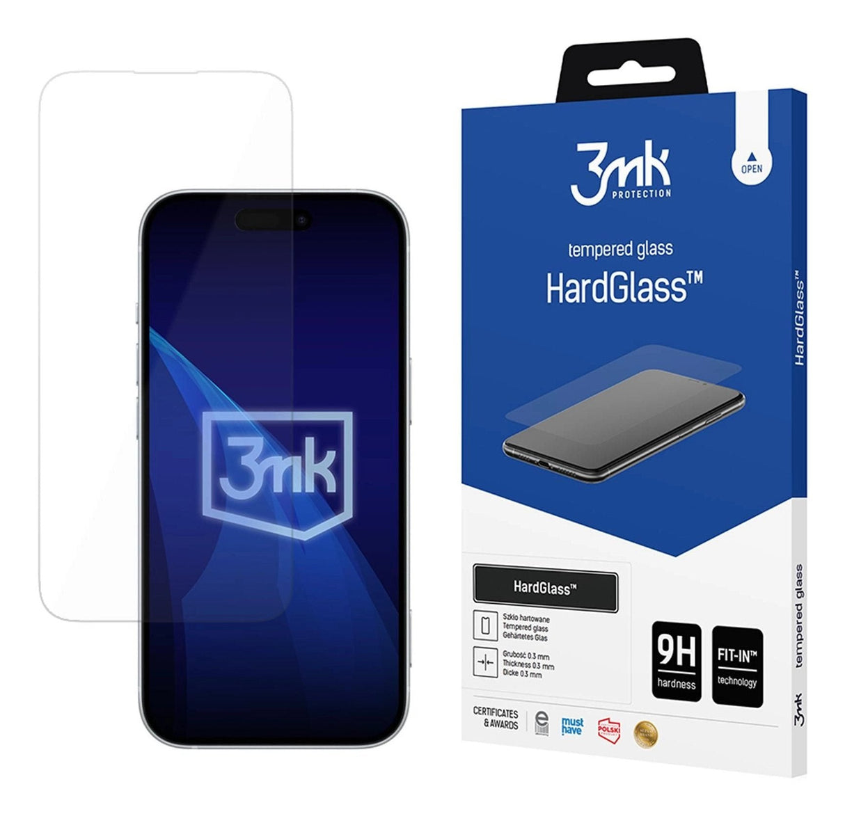 3mk Hardglass Tempered Glass For Apple Iphone 16 Pro 17 17 Pro