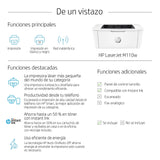 Impresora Láser Monocromo Hp Laserjet M110w Wifi Blanca