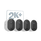 Arlo Pro 5 Spotlight, Cámara De Vigilancia Blanco/Negro, Pack De 4, Wifi, Foco, Resolución 2k Vmc4460p-200eus