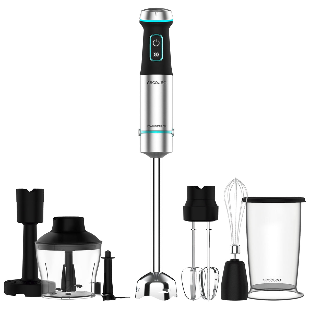 EAN 8435484042932 - Cecotec Power TitanBlack 1200 XL PerfectCream&Crush Batidora de inmersión 1200 W Negro, Verde, Acero inox imagen 2