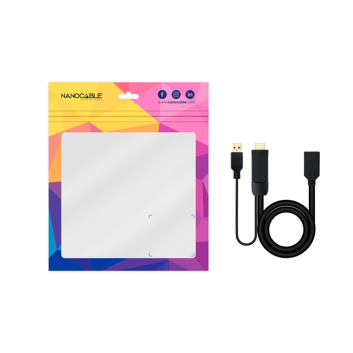 Conversor Hdmi A Displayport, Hdmi/M-Dp/H 20cm Neg