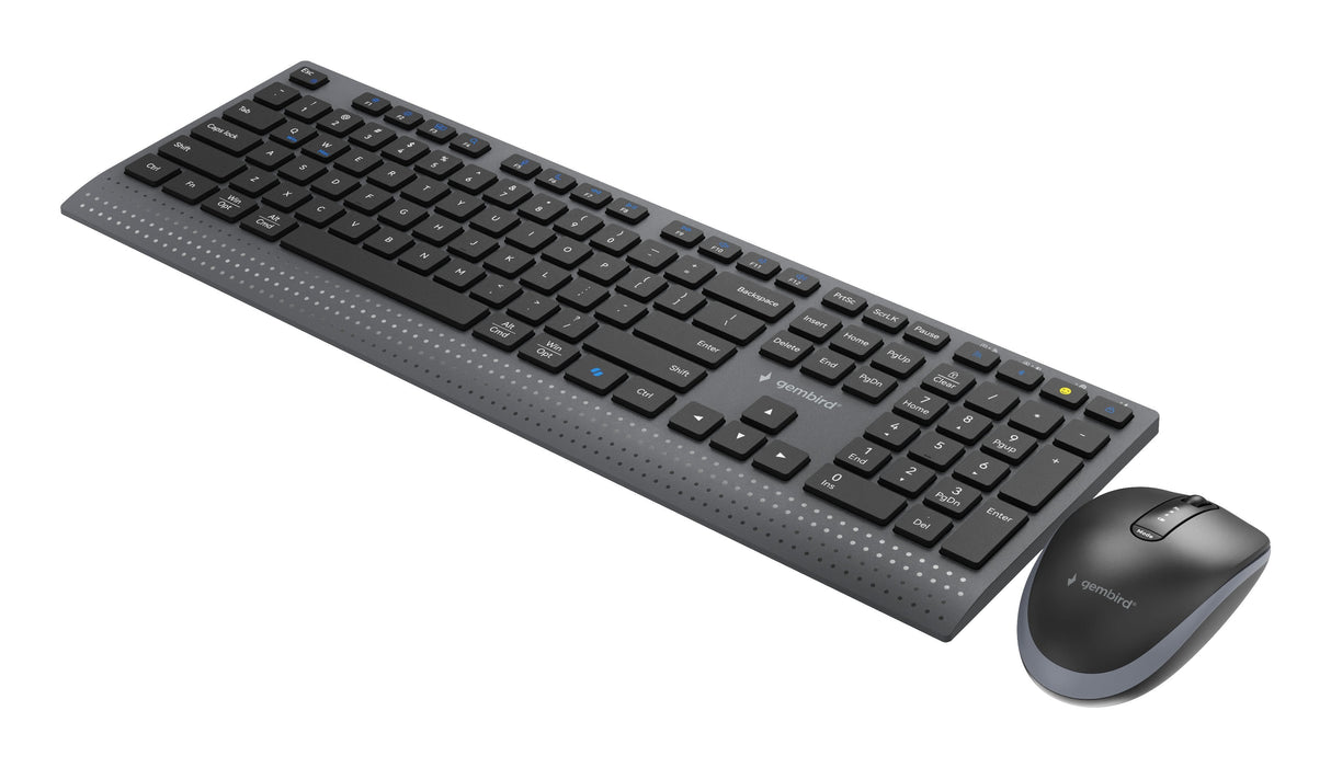 Gembird Dual-Mode Slim Wireless Desktop Set 2.4g+Bt Us Layout