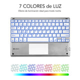 EAN 8436586740603 - SUBBLIM TECLADO SMART BACKLIT TOUCHPAD BLUETOOTH SILVER QWERTY Español Plata, Blanco imagen 5
