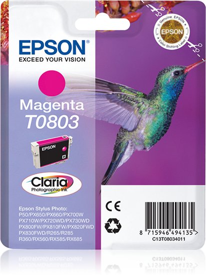 Tinta Epson Hummingbird Cartucho T0803 Magenta (Etiqueta Rf)