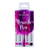 Talens Ecoline Rotuladores Brush Pen Punta Pincel Estuche De 5 Violeta