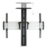 Tooq Soporte De Pantalla De Suelo Con Ruedas 37"-70" - Bloqueo De Ruedas - Dos Estantes - Gestion De Cables - Peso Max