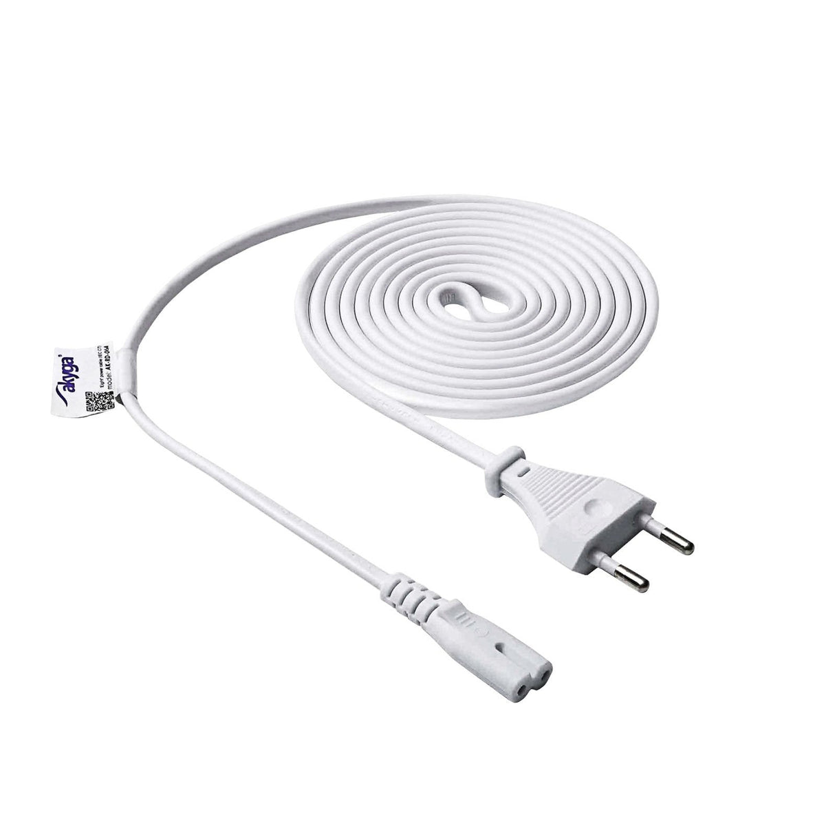 Akyga Cable De Alimentacion Para Portátil Ak-Rd-06a Eight Cca Cee 7 16 Iec C7 1.5m White