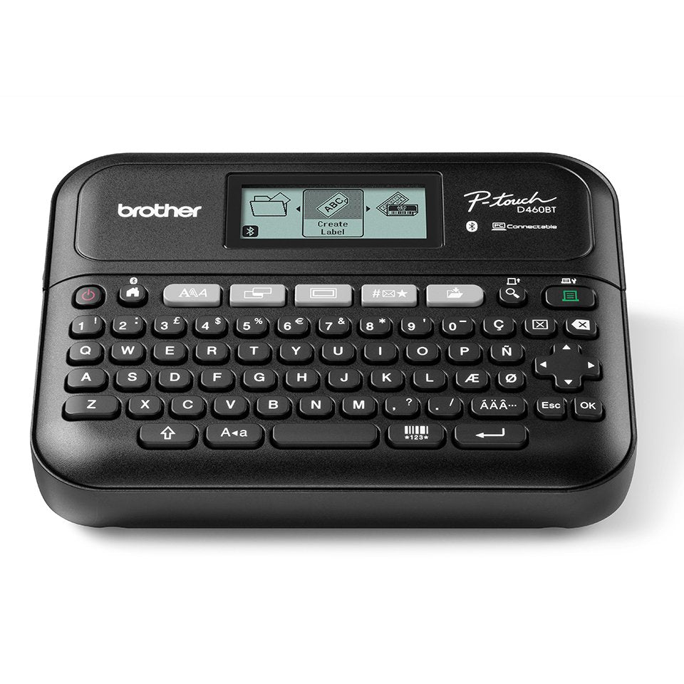 Brother Etiqueteuse Escritoriotique Professionnelle Bluetooth 18mm Con Mallette De Transporte Adaptador Secteur Un Cinta Tze 4m Câble